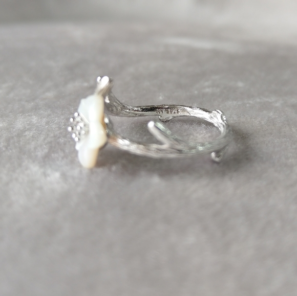 💎NEW💎S925 CHERRY BLOSSOM PEARL RING - Picture 13 of 13